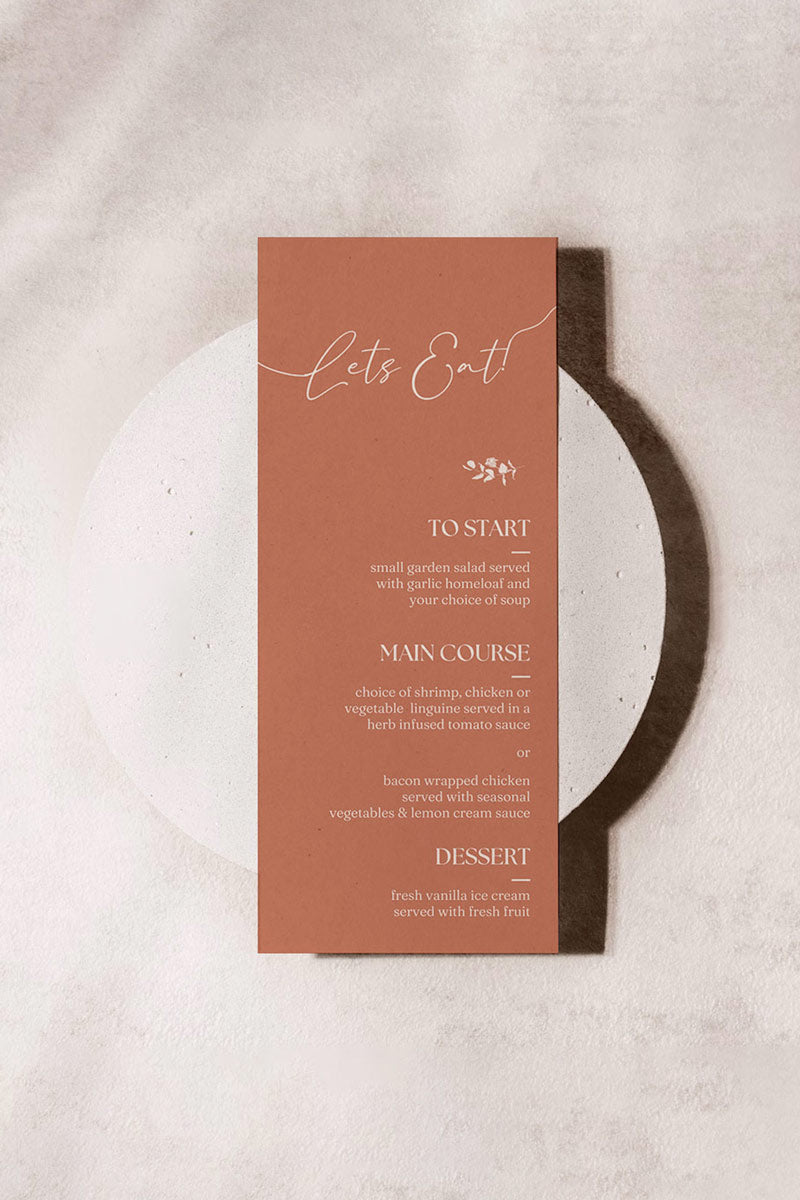 Coloured Menu