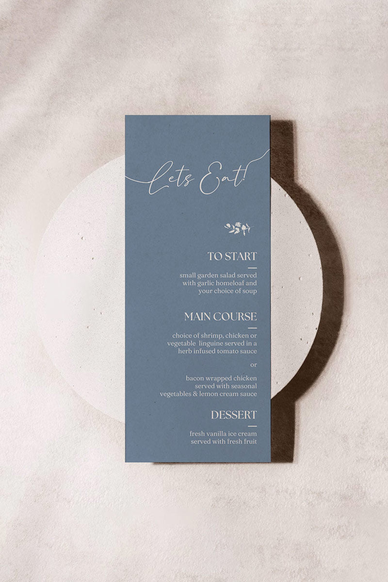 Coloured Menu