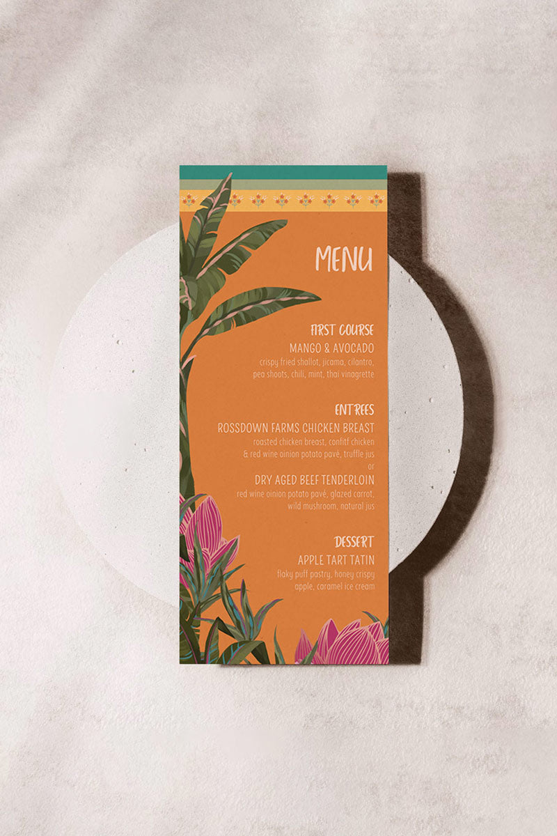 Tropical Menu
