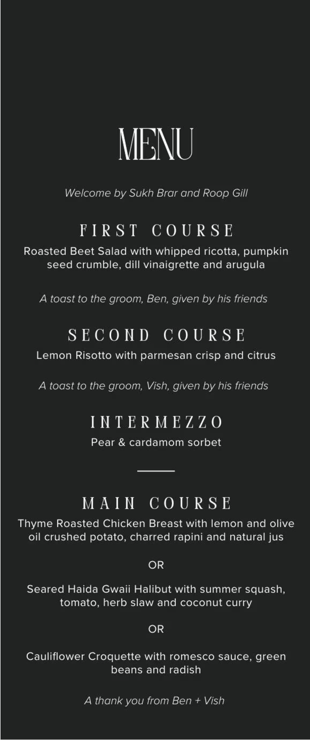 Minimalistic Menu