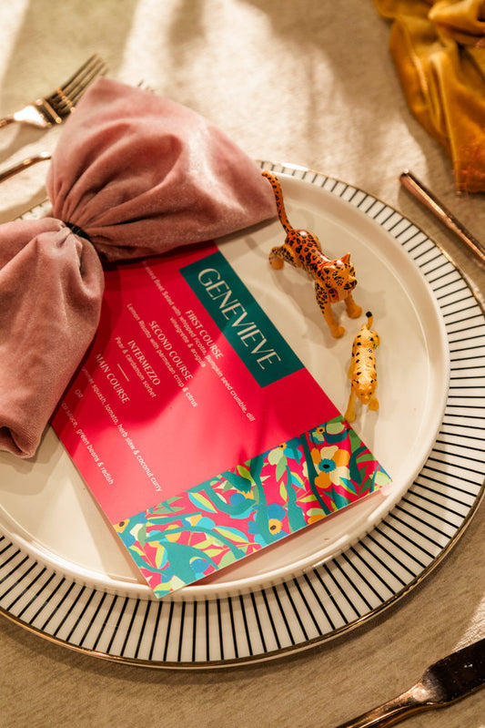 Bold Colorful Menu