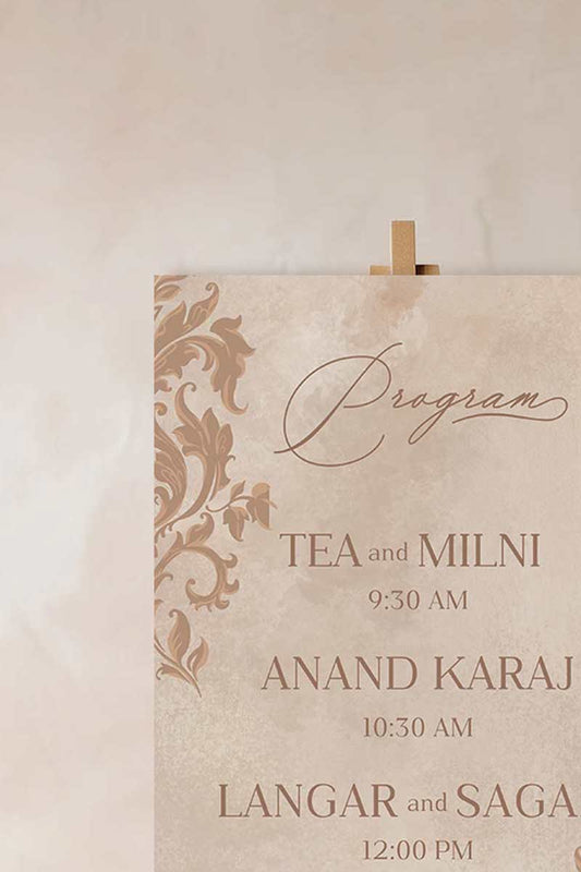 Brown French Baroque Welcome Sign with shades of brown. Wedding Signage. Engagement signage, Bridal Shower signage. Baby Shower Signage. Personalize and customize in Canva. Digital Download. Print anywhere in the World at a local printer