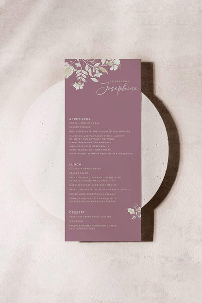 Floral Menu