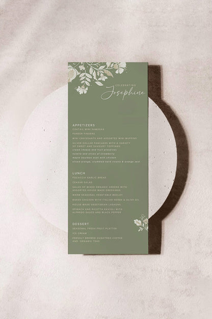 Floral Menu