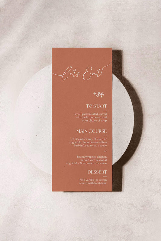 Coloured Menu