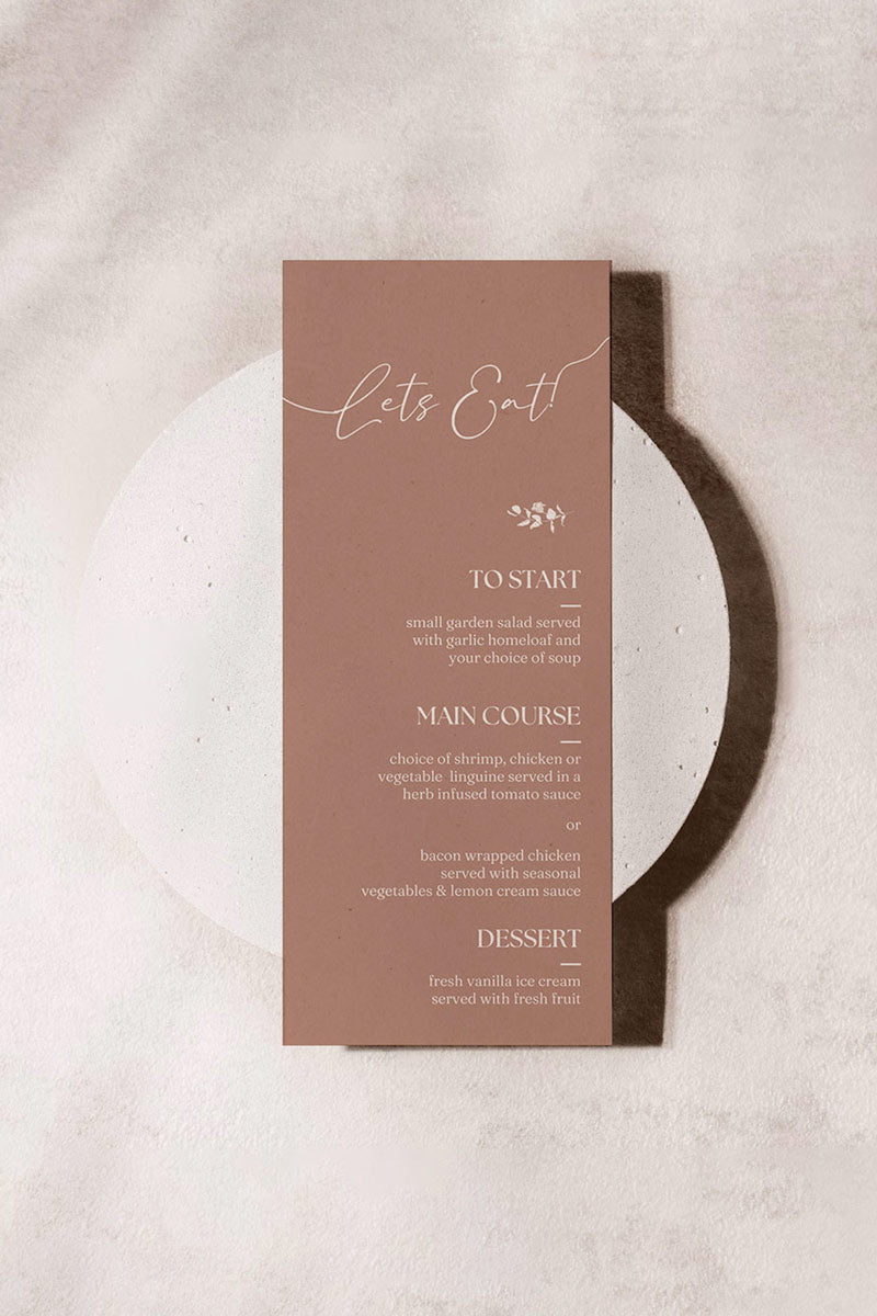 Coloured Menu