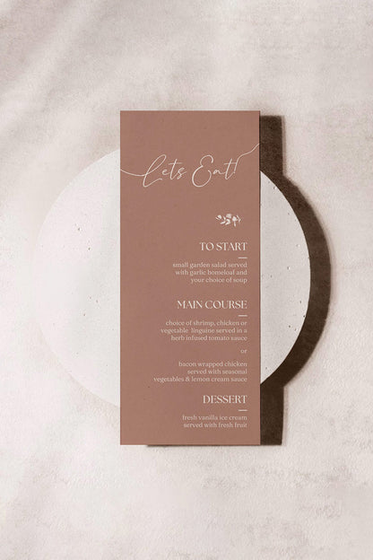 Coloured Menu