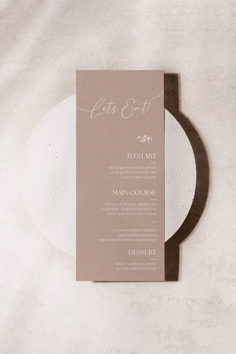 Coloured Menu