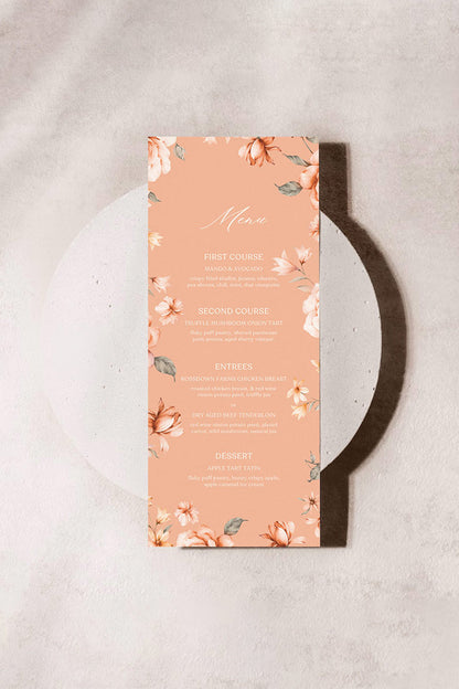 Floral Menu
