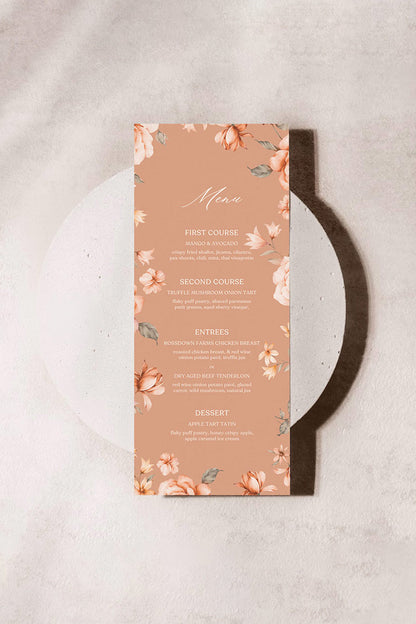 Floral Menu
