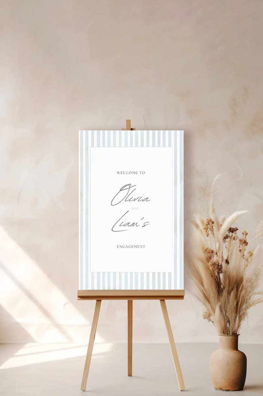 Wedding Invitations. Striped Welcome Sign. Indian Wedding Invites. Event Welcome Sign. Blue, and white colours. Baby Shower. Birthday and Celebration. Wedding Ceremony. Engagement Sign. Wedding Stationery. DIY Stationery. Digital Download. Canva. Indian Weddings. Anand Karaj. Sangeet. Chunni. Mehndi, Haldi. Personalize. Customize.