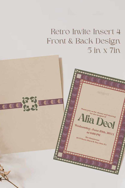 Wedding Invitations. Retro Wedding Invitation Set. Retro Welcome Sign. Indian Wedding Invites. Event Welcome Sign. Wine Purple, Green and beige colours. Wine Purple florals. Birthday and Celebration. Wedding Ceremony. Engagement Sign. Wedding Stationery. DIY Stationery. Digital Download. Canva. Indian Weddings. Anand Karaj. Sangeet. Chunni. Mehndi, Haldi. Personalize. Customize.