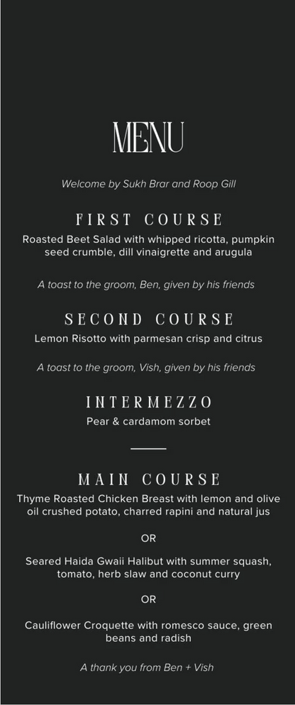 Minimalistic Menu