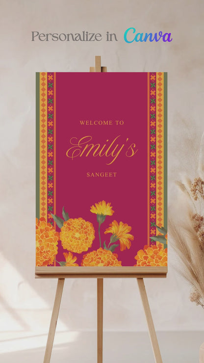 Marigold Floral Sign