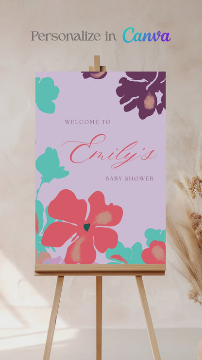 Coloured Floral Sign