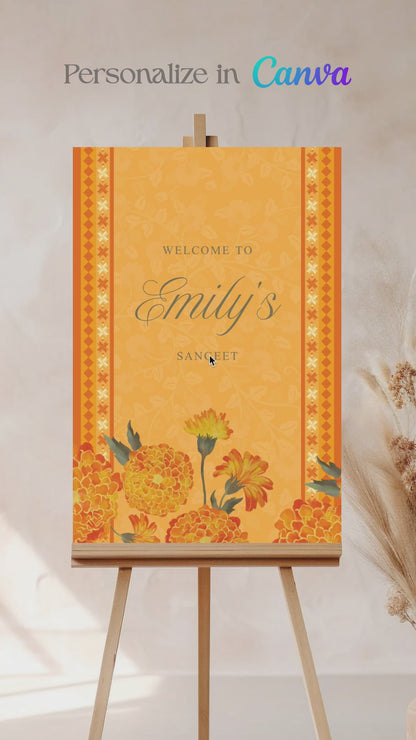 Marigold Floral Sign