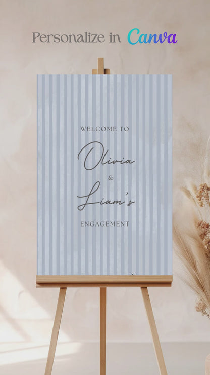Blue Striped Sign