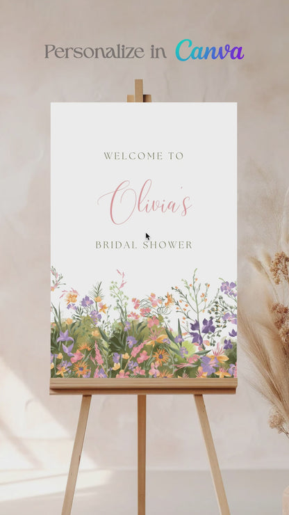 Bunched Floral Sign