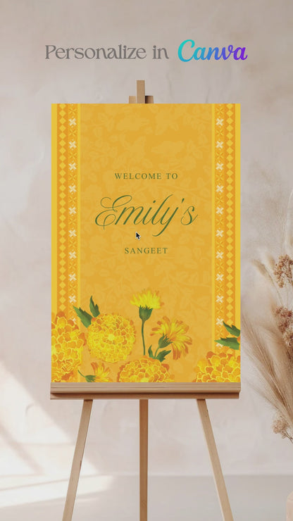 Marigold Floral Sign