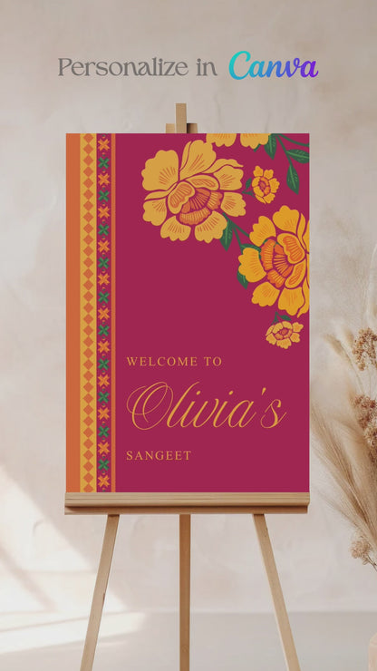 Flat Floral Sign